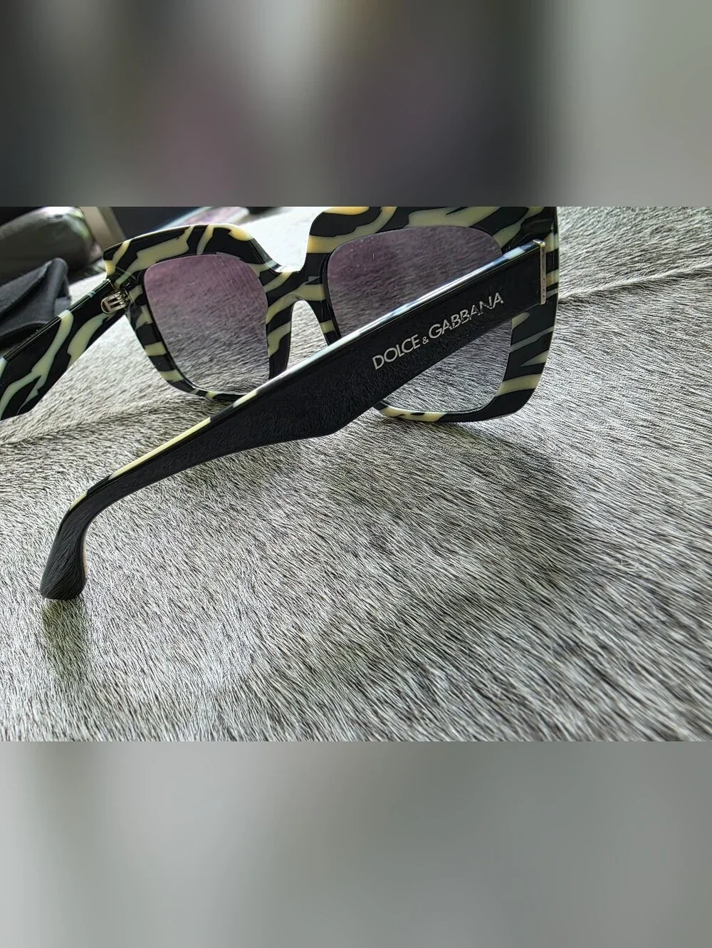 Dolce & Gabbana Zebra / Black Sun Glasses